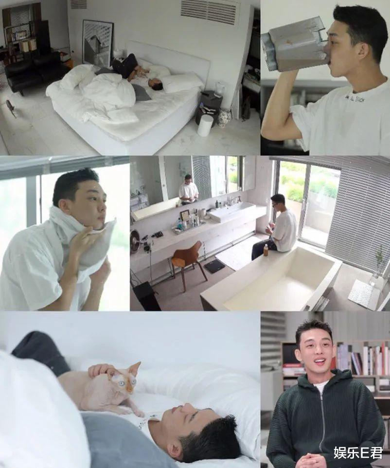 『刘亚仁』刘亚仁公开简洁寓所，独居15年逗猫为乐，靠液体食物解决吃饭问题