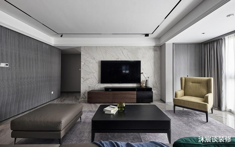 |怪不得年轻人都喜欢横厅，装成现代风格，超级敞亮，享受极致简约