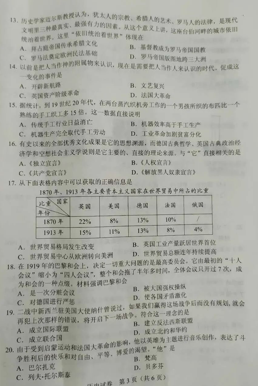 河南|2020年河南中考第一天真题试卷答案汇总(语文历史物理化学)高清版