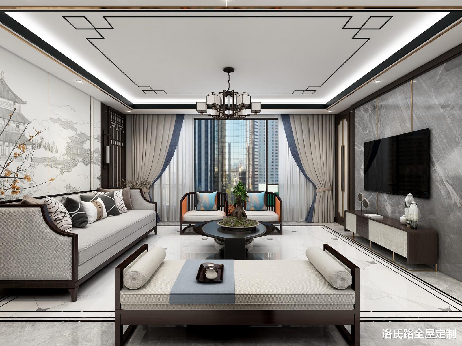 |135㎡新中式风格,方寸之间洋溢诗情禅意,每1㎡都不浪费