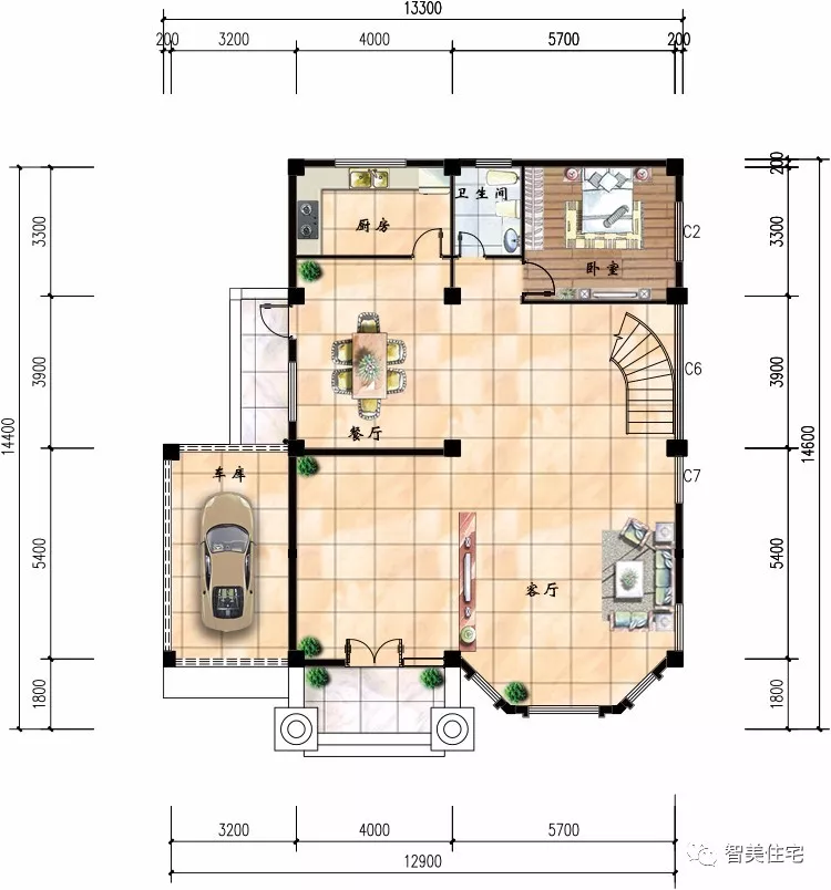 |漂亮且气派的欧式农村别墅，面宽13米左右，建一栋提高生活质量