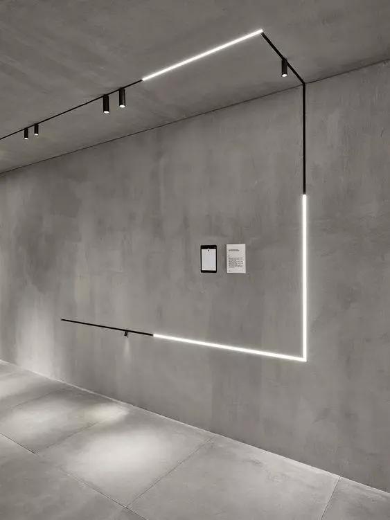 ▲墙上开凹槽嵌入灯带，未来家居照明才是主流，比装吊灯高级多了！