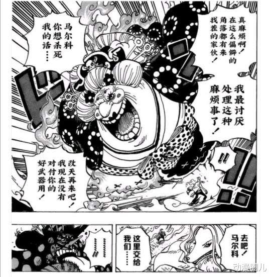 马尔科|海贼王995话：失去武器就逃跑？马尔科追着大妈揍太强势！