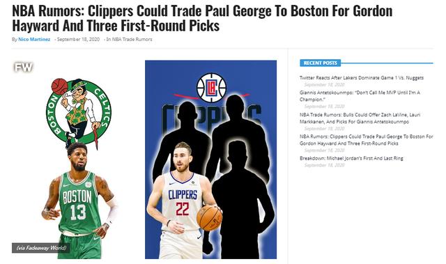 字母哥|官宣!字母哥拒绝MVP,绿军交易乔治方案出炉,詹皇对联盟不满