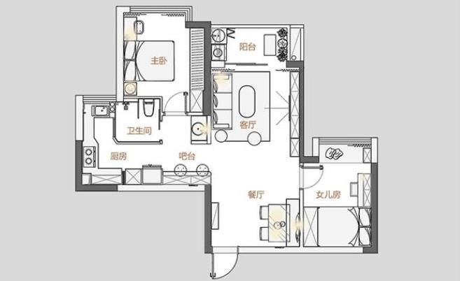 |76㎡两居室小户型,装修精美素雅,让人怎么看都不腻,太羡慕了