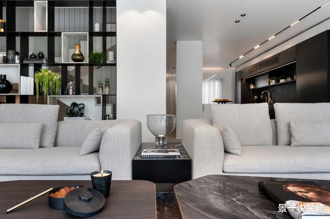 []现代轻奢风格别墅，黑白色的装修简单、大气好看，大爱啊！