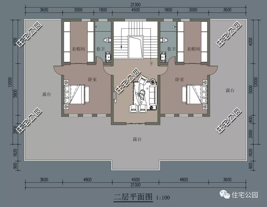 |30套经典农村法式风格户型图，带效果平面展示