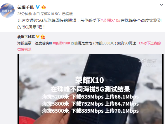 小米科技：荣耀小米粉丝因珠峰赞助开撕，谁才官方合作伙伴，看完测速都懂了