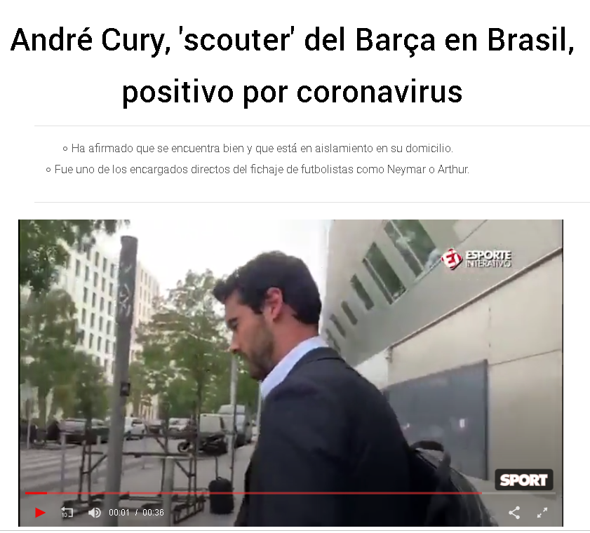 「广州富力」巴萨首人感染新冠病毒！内马尔转会关键人物，无症状居家隔离！