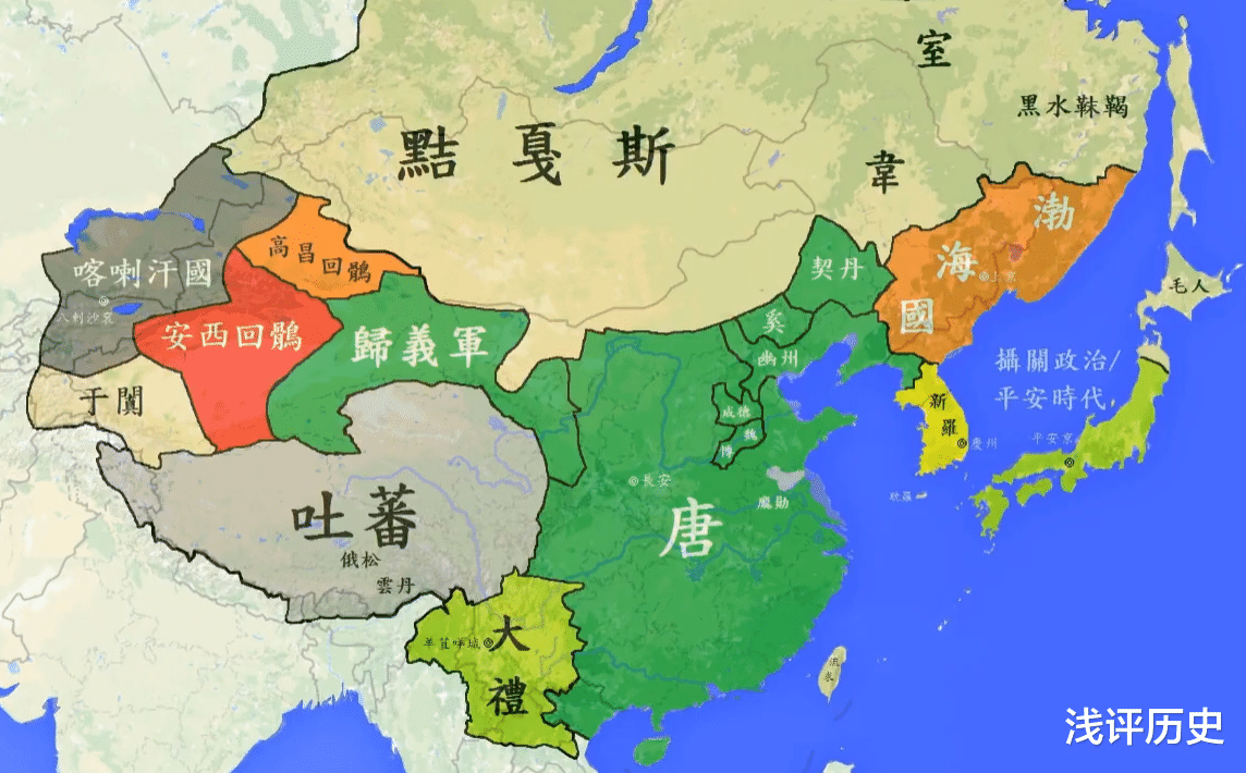 日军@通过地图看唐朝版图变迁：一个庞大帝国，最后走向瓦解