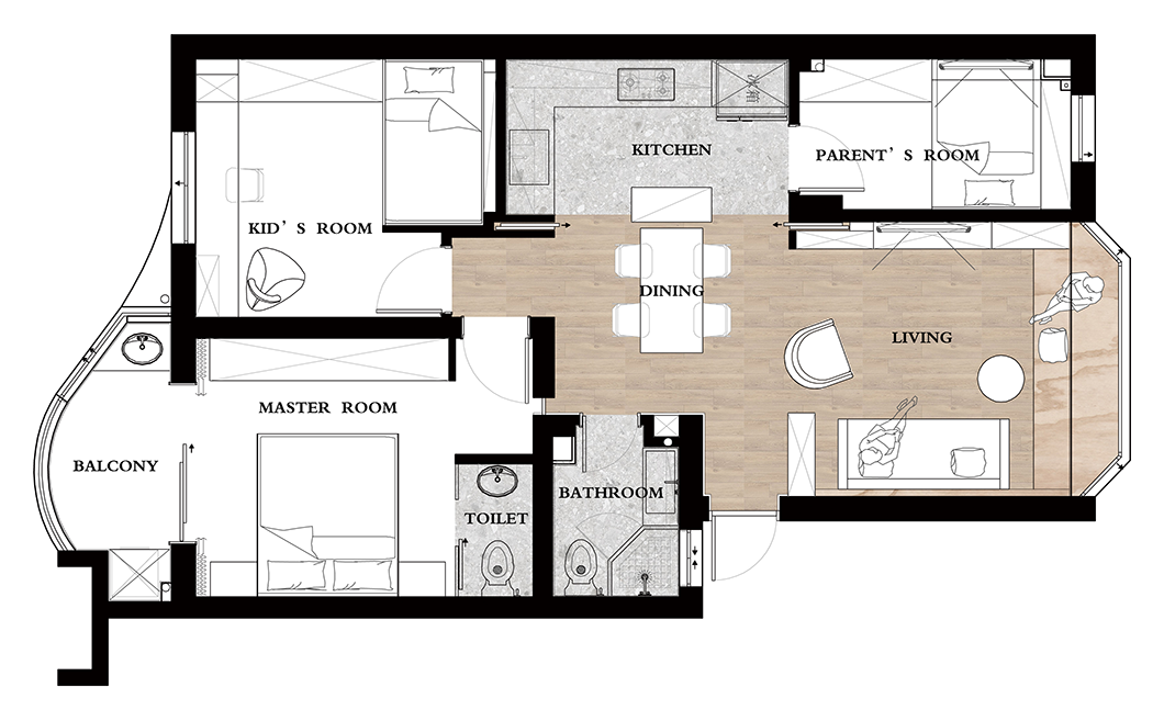 旧房改造|89平旧房改造，舒适简约的木质设计！