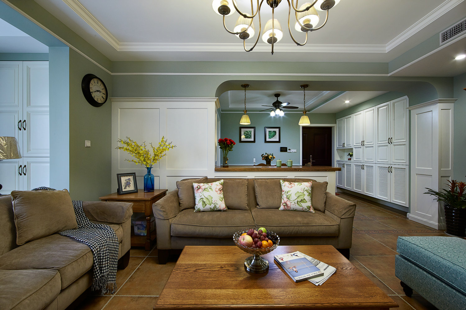 「」美式风装修的146㎡四居室,喜欢美式风的不容错过,太惊艳了!