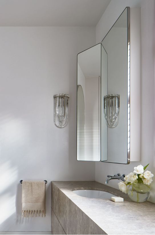 ▲白墙＋大理石，让你家的颜值和质感翻倍