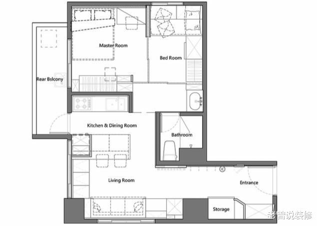 ▲40㎡两房一厅，全屋打满柜子，称得到上小户型“教科书”式设计！