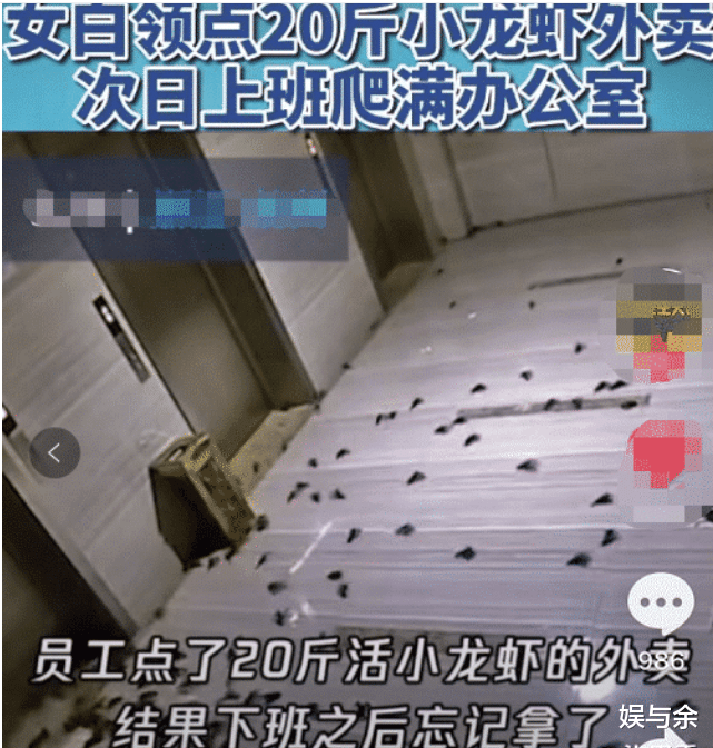 龙虾■?女白领点20斤小龙虾忘记吃，结果第二天上班时，龙虾爬满了办公室
