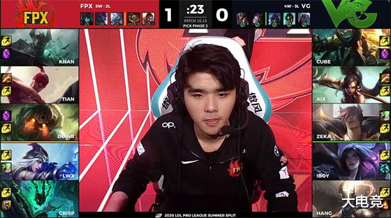 佳能|LOL-LPL：Aix三杀豹女前期节奏完美，VG让一追二终结FPX三连胜