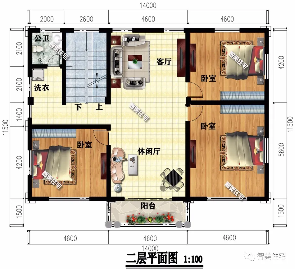 |2栋宽14米的别墅，室内都有大堂屋，在老家盖一栋很体面