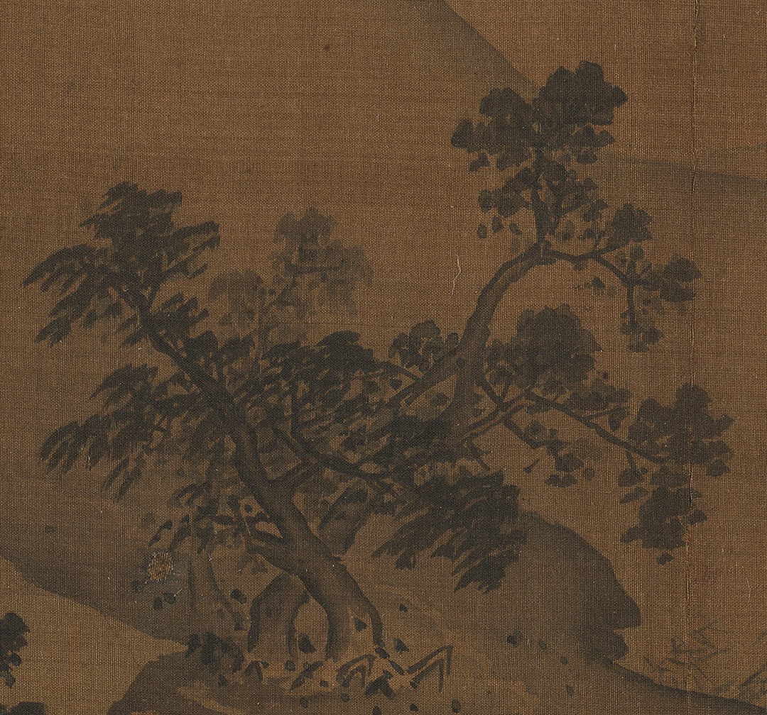 溪口垂钓图@尽情放空自己：《溪口垂钓图》