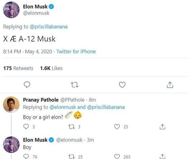 『小米科技』特斯拉CEO马斯克喜获第六个孩子，取名X ? A-12，网友：火星文？