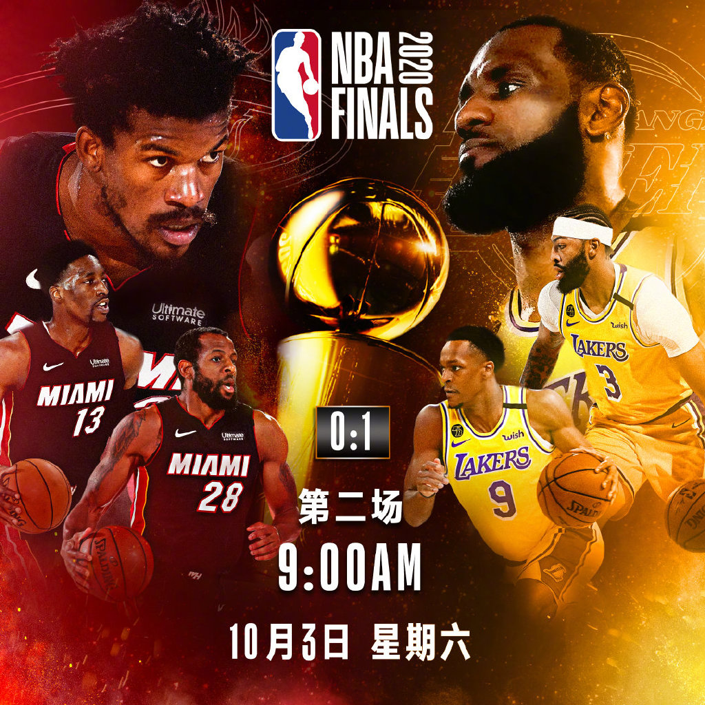 热火队|来球体育：正直播NBA总决赛第二场湖人VS热火，詹眉带队再下一城