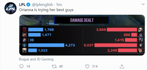 中单|RGE中单团战打出世界赛最低伤害纪录，LPL网友：小虎都没这么离谱！