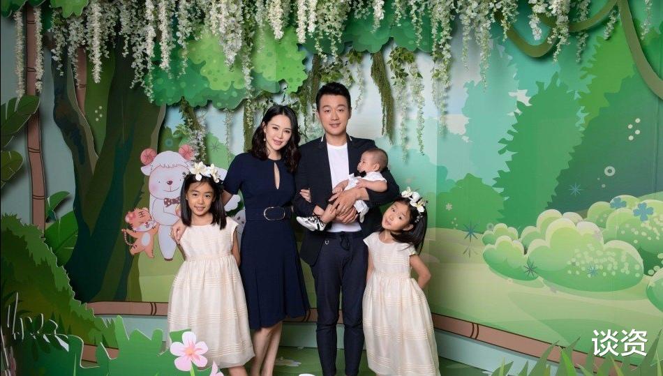 李晓川|佟大为关悦一家五口全家福,小儿子帅气出镜,却被说重男轻女?