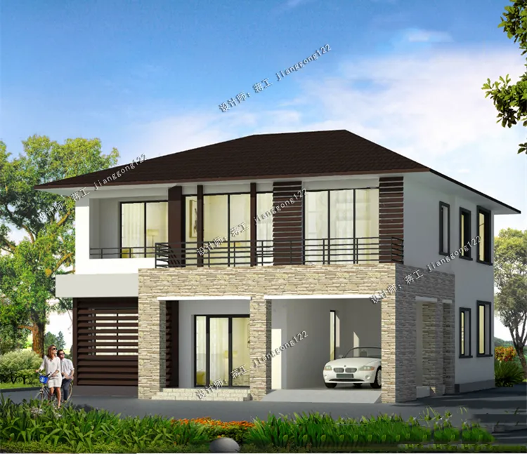 「」3款二层农村小别墅，款款带车库，统统只要28万