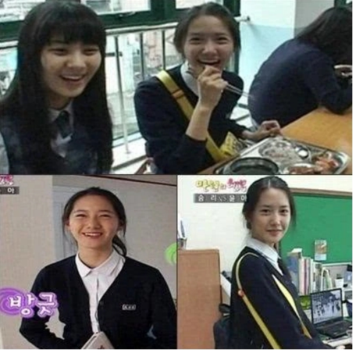 陈钰琪■90后小花们的高中照：陈钰琪五官已经非常精致，宋祖儿是港风美女