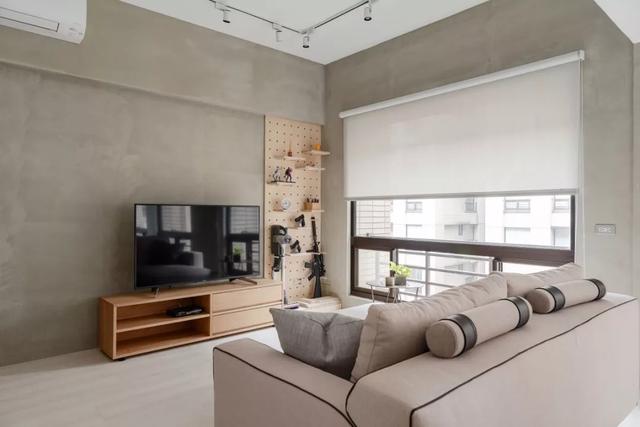 56㎡小户型把客餐厅做全开放，一个人住也舒服自在。