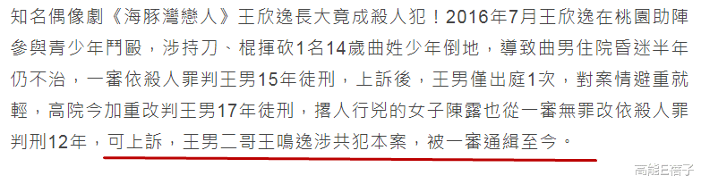 王欣逸|《海豚湾恋人》童星杀人改判17年，死者母亲痛哭：法官还公道