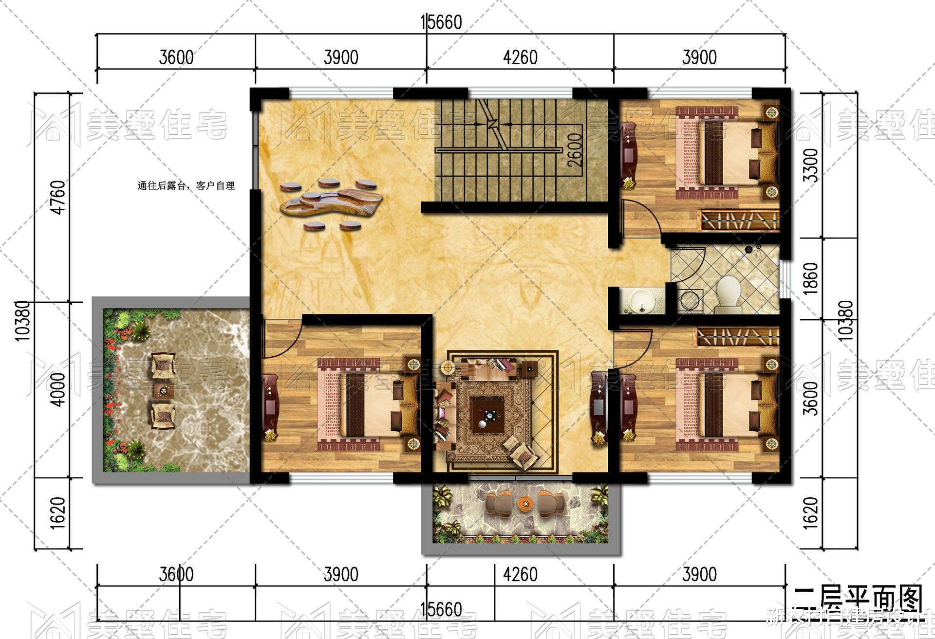 ##占地120平的二层别墅，外观绝对百里挑一，厨房另设让布局更合理