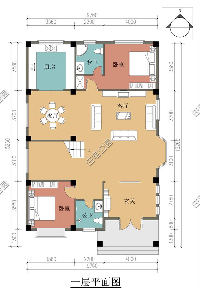 |宅基地长是16米，宽是11米，盖二层怎样设计好看？