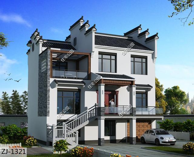 |车子买不起,车库必须有,8套带车库农村自建房图纸分享