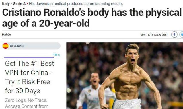 C罗|35岁C罗拥有20岁身体和7%体脂，99%时间保持着自律