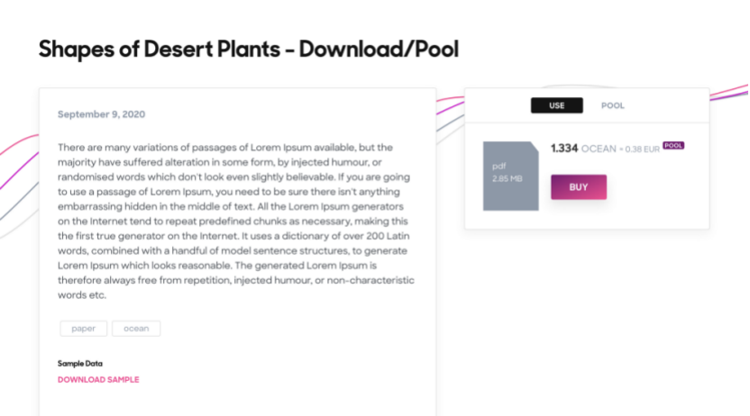 交易|Ocean:一个开源社区的数据市场 具有OCEAN质押,自动做市商和IDO的功能