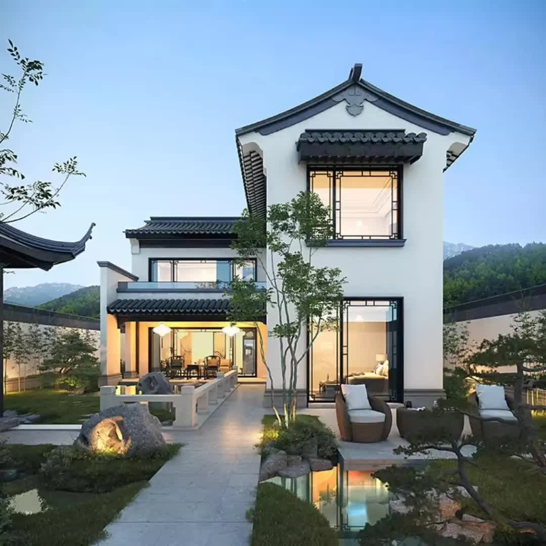 |8款二层农村别墅：中式+新中式风格