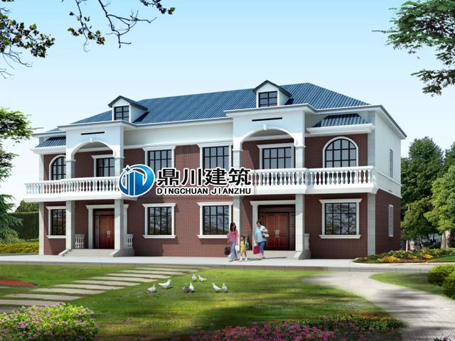 「」兄弟俩回村建二层双拼别墅，忍不住晒出建成实拍照，这房子绝了！