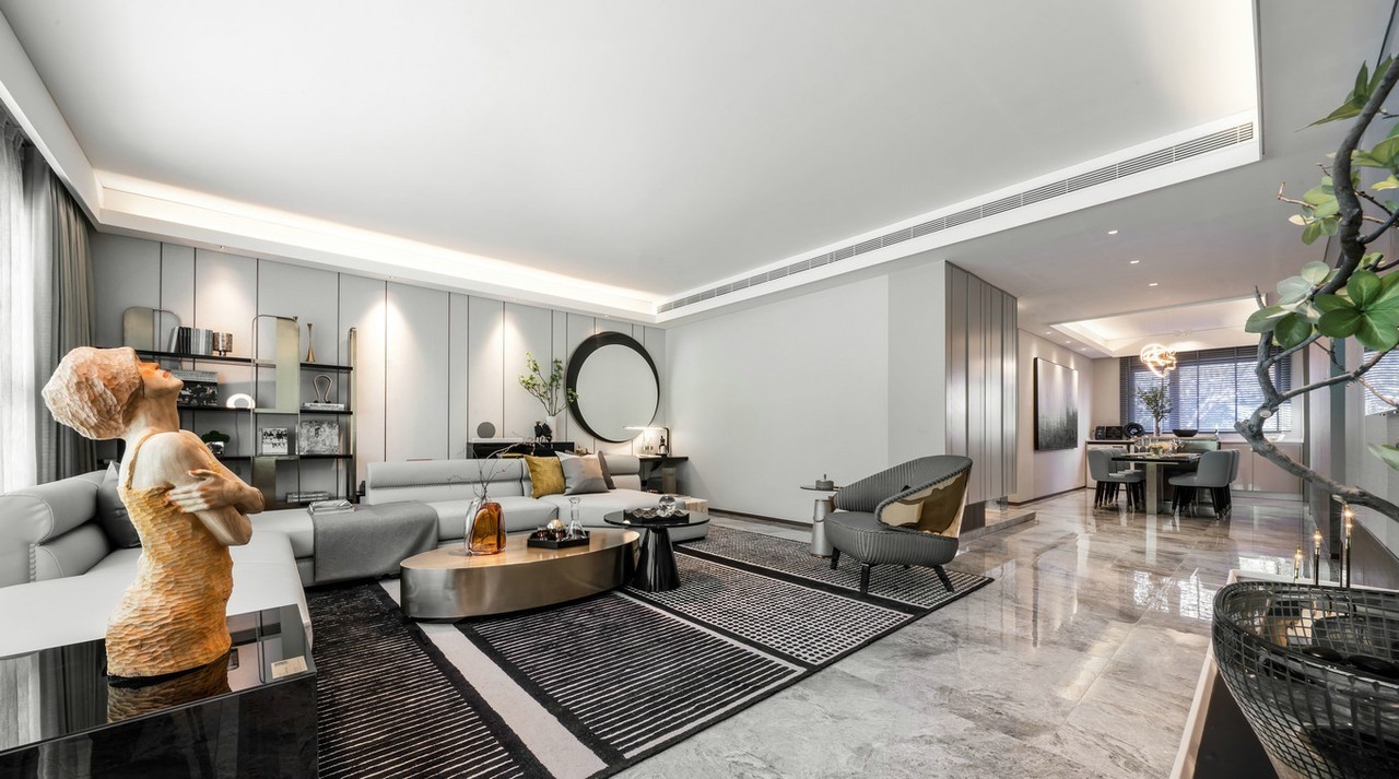 []11个现代“轻奢风客厅”设计，处处散发简约时尚气韵，你值得拥有