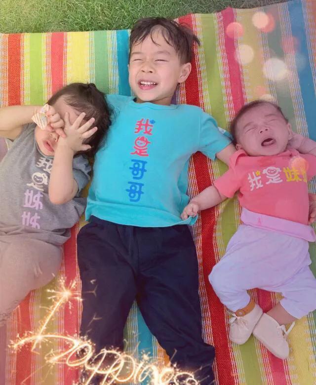 【霍启刚】霍启刚父亲节晒和三个子女合照超有爱，1岁半小女儿罕见出镜