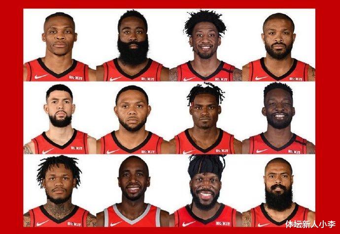火箭队|火箭12人豪阵出炉!哈登威少可真幸福呀,德安东尼没退路了