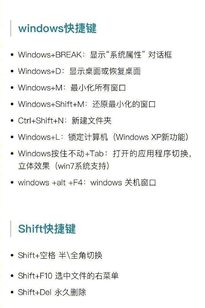 |常用的电脑快捷键，提高工作效率