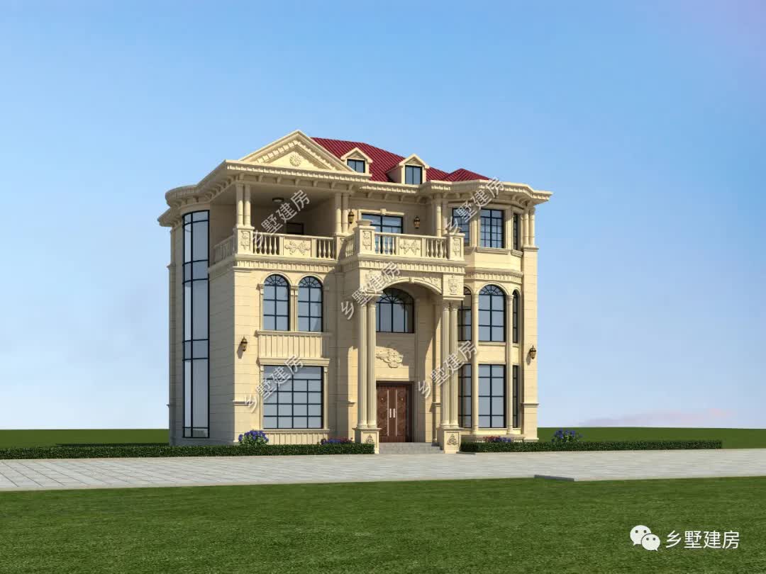 |农村三层欧式别墅，大气优雅，又具现代风的清新脱俗