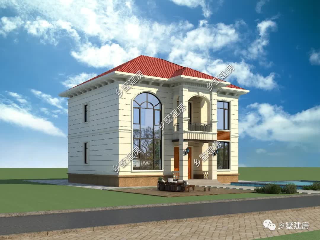|经典双层简欧风别墅，咱农村人建得起的好房子