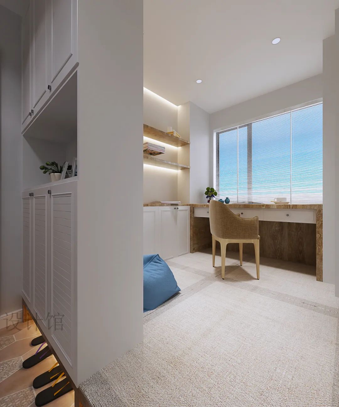 ▲玄关太窄,摆不下鞋柜?这样设计,宽敞实用又大气!