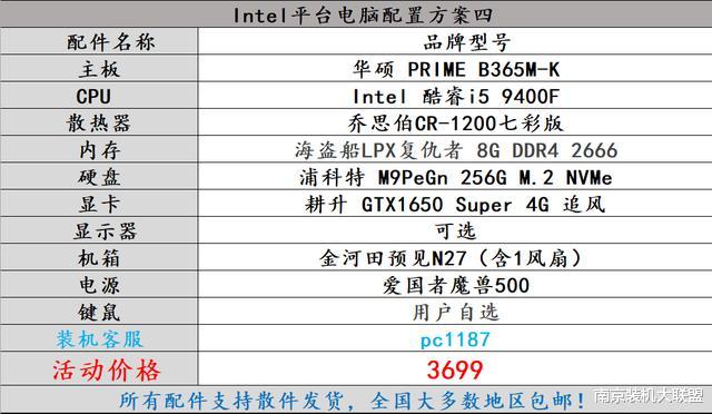 『英特尔』2020年5月DIY装机指南：从入门到高端组装电脑配置分享！Intel篇