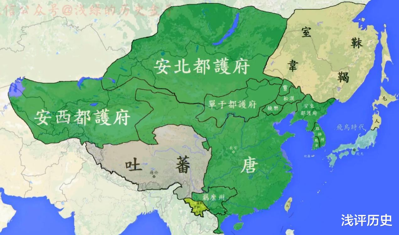 日军@通过地图看唐朝版图变迁：一个庞大帝国，最后走向瓦解
