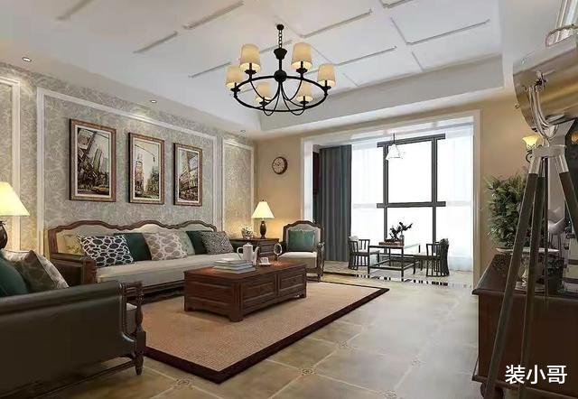 []160平美式装修风格，复古又大气，细节与质感都完美呈现！