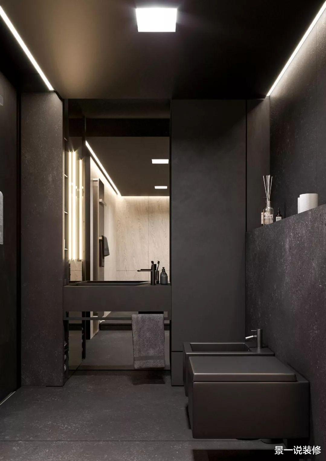 【】设计要有料，140㎡公寓，卫生间这样设计，超棒！