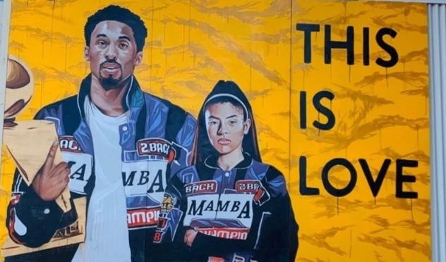 「科比·布莱恩特」洛杉矶陷入混乱，街头涂鸦被损坏，为何科比和GIGI的壁画仍完好无损？