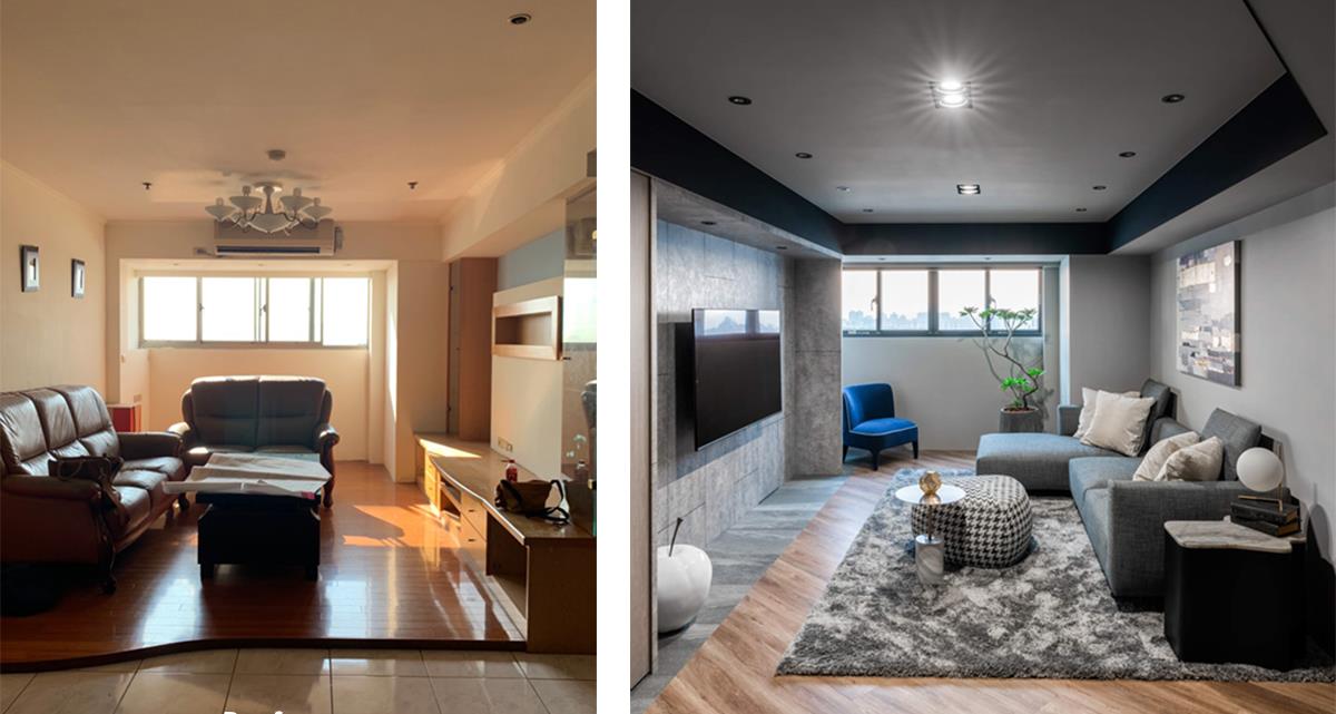 混搭|30年老宅翻新,99㎡,石与木的完美混搭,一家四口的幸福生活!